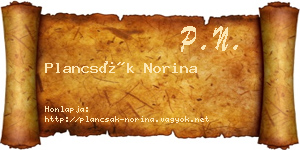Plancsák Norina névjegykártya